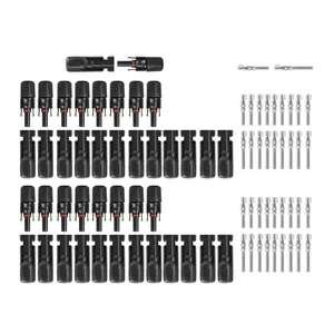 IP67 Male/Female Copper Contact 1000V Photovoltaic Plug DC Rated Solar Cable Connector Set for Solar Power Panel