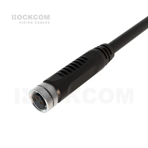 M8 3Pin Female to Flying Leads IP67 VW-1 Industrial Camera I/O Power Cable