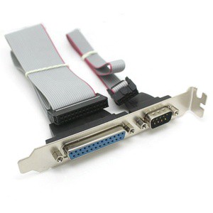 30cm Serial Parallel Combo I O Port DB9M DB25F Panel Mount Cable