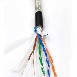 For for Drag Chain Ethernet Cable 4-Core 8-Core PUR 26AWG Cat6A Dual Shielded Industrial High-Temperature Resistant China
