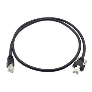 Jz CAT6 S/FTP RJ45 8P GigE Vision Industrial Camera Ethernet Cable with Lock Screw Made in China Shenzhen