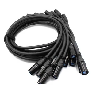 Shielded CAT6 RJ45 Connectors Black Jacket EtherCON-Compatible Cable Professional Audio & Lighting for Studio Stage Concerts