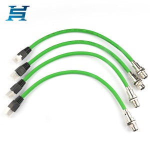 M12 Aviation Plug RJ45 Cable Connector Solid Front/Rear Panel Male/Female Industrial Ethernet A/D/X-Type Electrical Wires