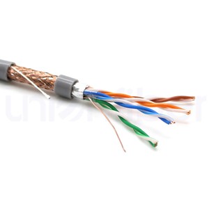 CAT5E SFTP Shielded Ethernet Cable Double Shield CCA BC Conductor PVC LSZH Gigabit LAN Cable for Industrial CCTV Network Wiring