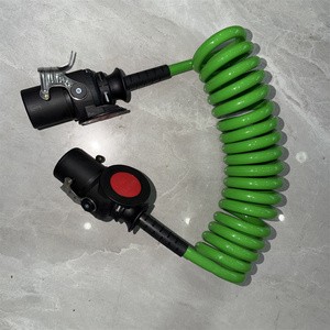 New ABS 7 Way Heavy Duty Trailer Cable Connector 24V Towing Truck Parts Accessories Electric Power Spiral Cables 28T Max Payload