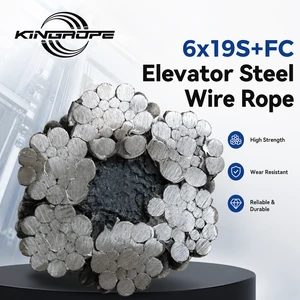 Customized 18-32mm 6x19S+FC Steel Wire Rope For Elevator Parts Lift Hoisting Cable