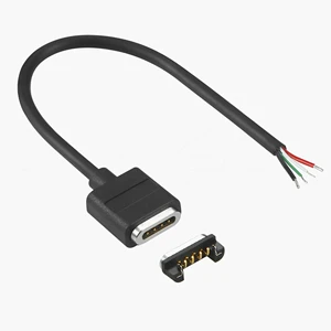 HYTEPRO M589 4 Pin Magnetic Pogo Cable with Open End Design for Industrial Automation IoT and Handheld Electronic Equipment
