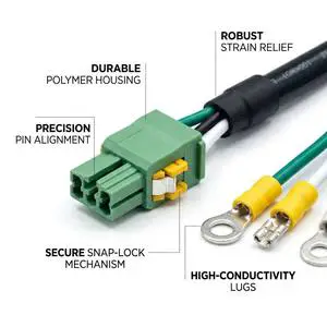 48V DC Server Power Cable Compatible HPE Q0H80A OEM Custom Pure Copper UL Listed Data Center Rack PDU Power Cord