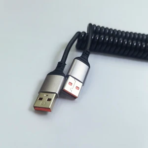 OEM Customized Fast Charging Data Cable USB C Spiral Spring Design for Smart Phones Tablets and Other Devices