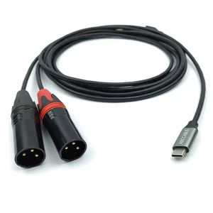 Type-C to Dual XLR Male Audio Cable - High Fidelity for Stage/Studio Recording