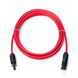 DC Solar Cable Red Or Black Pv Cable 4mm2 Wire Copper Cond With XLPO Insulation Solar Cable Pv Wire