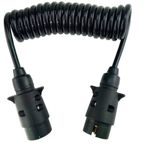 12V Use 7Pin TPU Sprial Trailer Cable