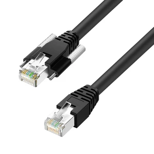 Industrial 10GigE Vision S/FTP Shielded Copper PVC RJ45 Cable With Screw-Lock