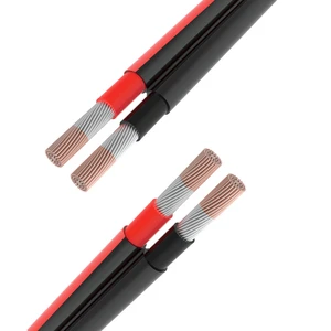 High Quality Twin Core Solar Cable 6mm2 Tinned Copper H1Z2Z2-K DC1.5kV for Photovoltaic System