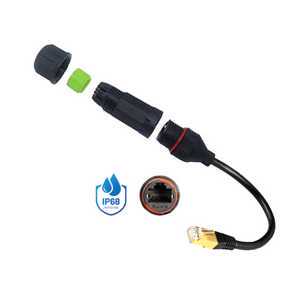 Industrial Grade IP68 RJ45 Waterproof Connector CAT6 Ethernet Coupler Heavy Duty PA66 Bulk Supply for OEM System Integrators