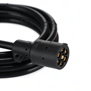 Heavy Duty Electrical Power Cable Extension Cords 7 Way American RV Trailer Plug Cable