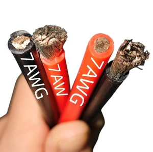 7 AWG 12mm²/10mm² Silicone Battery Cable UV Resistant Flexible Tinned Copper Wire Power Wire for Australia 4WD Caravan & Marine