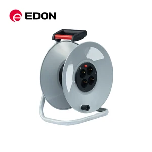 EDON Kabeltrommel High Quality Large Socket Industrial Extension Cord Cable Metal Reel 50M for Wire