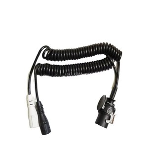 High Quality 15 Pin 7 Pin Spiral Cable European Trailer Cable With Moulded Plug