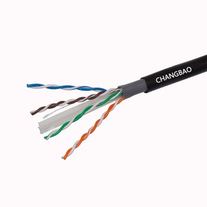 Industrial Grade CHANGBAO Outdoor Cat6 Network Cable - 4 Pair 23AWG UTP/STP Dual Jacket Ethernet Cable ODM OEM Custom