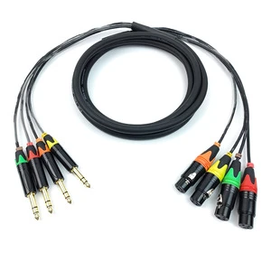 G-karve LY8709 4-Stage Multi-Core Copper Audio Cable QNON Interface Box Tuning PVC Jacket ISO for for Stage Lighting XLR