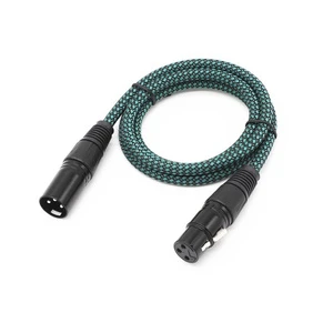 ODM 3-Pin Male-to-Female Reinforced Nylon Braided PVC OFC Dual-Shielded Anti-Interference DMX512 Stage Lighting XLR Audio Cable