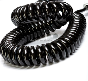 Customized High Flexible 6*2.5 PUR Tower Light Boom Spiral Curly Cable