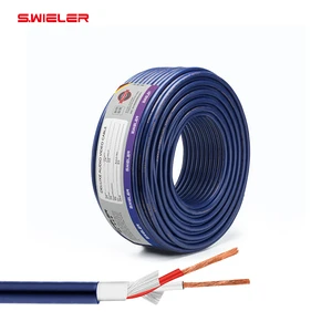 Professional Speaker Wire Noiseless 2core 1.5mm Pure Copper Black Flexible 16AWG Performance Hifi Stage Speaker Cable Audio 100m