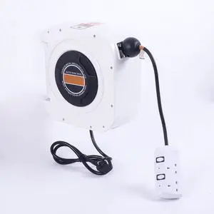 Industrial Spring Loaded Self Retractable 10M 15M Extension Power Mechanic Cable Cord Reel for Home Appliance