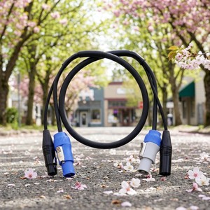 Wholesale Combi Cable Powercon 3 Pin XLR 1m 1.5m 2m 5m Hybrid Stage Cable for Moving Head Stage Lighting Equipment Connection