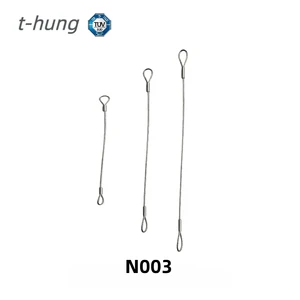 OEM Lighting Susoension Cable With Double Loop Ends,Galvanized Steel/Stainless Steel For Light Fixtures.