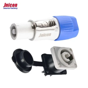 Jnicon Outdoor Waterproof IP65 IP44 Led Display Power Connector Male Female Cable Wire Stage Lighting Sound Equipment Powercon