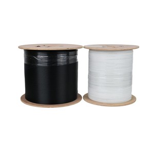 FTTH Drop Cable Outdoor Indoor 1 2 4 Core Single Mode 3 Steel Wires Reinforced G657 Fiber Black White