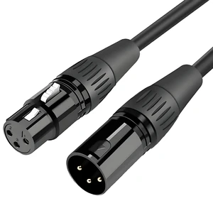 Mindpure 1m Nickel Plated 3-Pin 6.5mm XLR-XLR Microphone Audio Cable Braided Shielding PVC Jacket High Flexible Amplify DVD