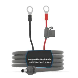 Factory Direct 3M Starlink Mini Power Cable - O Ring to DC Connector - Safety Fuse - UV Resistant for South America Camping