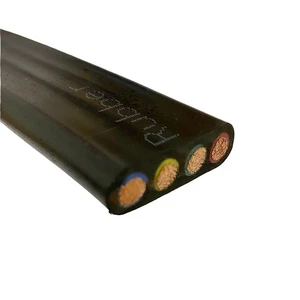 Flat Type 3 Core 4 Core Flexible PVC Rubber 16mm 25mm 35mm 50mm 70mm Electric Submersible Deep Well Pump Cable Price