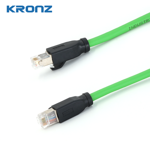 KRONZ Industrial RJ45 Connector Cat5 Cat6 8 Pin Dual Shielded Highly Flexible 24/26AWG Ethernet Cable Connector For Networking
