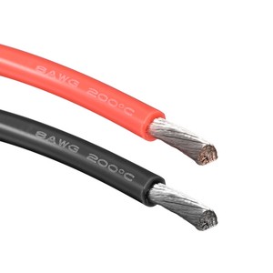 High Temperature Battery Silicone Wire 8 AWG Gauge 600v Stranded Copper Cable
