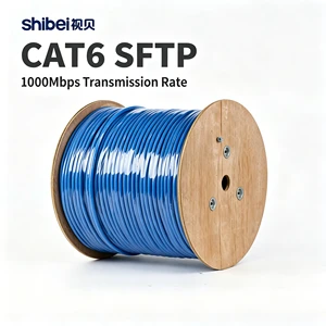 Shibei CAT6 SFTP Shielded Ethernet Cable 1000Mbps Gigabit OFC Copper Anti-interference POE LAN Wire