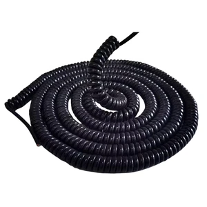 Industrial Solid PE Insulated CNC Spring Wire Spiral Cable 5-26m Lengths 14-26 Cores