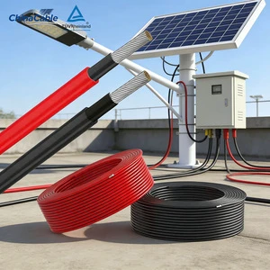 6mm2 4mm 10mm 16mm PV Solar Cable UV Resistant Tinned Copper Cable for Cable Para Paneles Solares