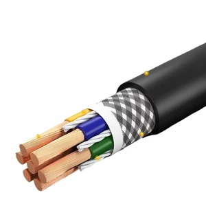 High-Speed Motion Drag Chain Shielded Cable TRVVP30*0.15 Black Oil-Resistant Fold-Resistant 5 Million PVC Industrial