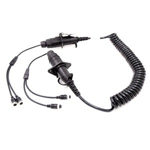 2 Channel Truck Trailers Cable 0.4m*4m*0.4m 7pin Plastic Connector Cable for Truck/lorry/caravan Rear View Camera System