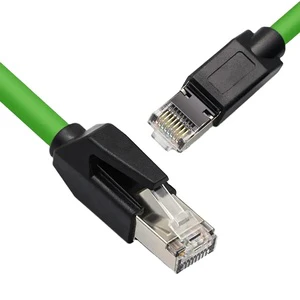 High Flexible 0.2-60m Double Shielded Cat6A Industrial Ethernet Robot PVC Jacket Copper Conductor Cable