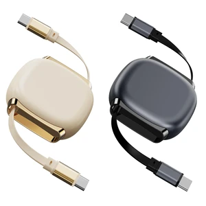 3ft 240W 3A Fast Charging Magnetic Retractable USB C Cable to Type C Data Cable with Custom Logo for Mobile Phone & Computer