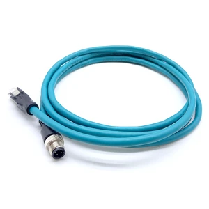 Compatible with Datalogic Matrix 210 Connector M12 Industrial Ethernet Cable 4-core CAB-ETH-M03 M05