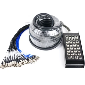 32-Channel XLR Oxygen-free Copper Audio Cable with PVC Jacket and Braid Shielding 1080p Resolution for Stage Use