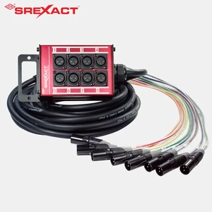 Low-Noise 8CH XLR Aluminum Audio Stage Box with PVC Jacket & Foil Shielding Twisted Pair Cable for Professional Audio Setup