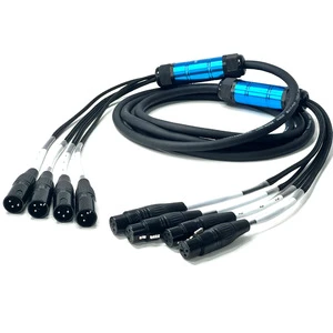 ABCCABLS XLR 4-Way Stage Light LED Optical Signal Audio Microphone Cable 5m IP20 Protection Multi-Core Channels 220v Plastic 1