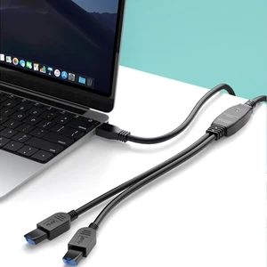 Hot Sales USB3.0 One Male and Two Female 5m Conference Camera Cable with 10m Built-in Signal Amplifier and Enhancement